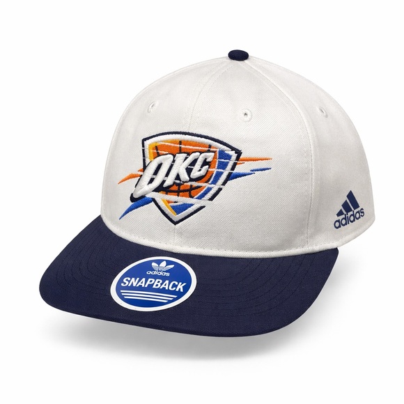 Adidas Other - 2013 Adidas Oklahoma City Thunder NBA Snapback Hat White/Navy Embroidered Logo​​